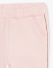 Pantalon rose et détails dorés enfant fille CLOPINETTE2 / 22E2PFF2PAND326