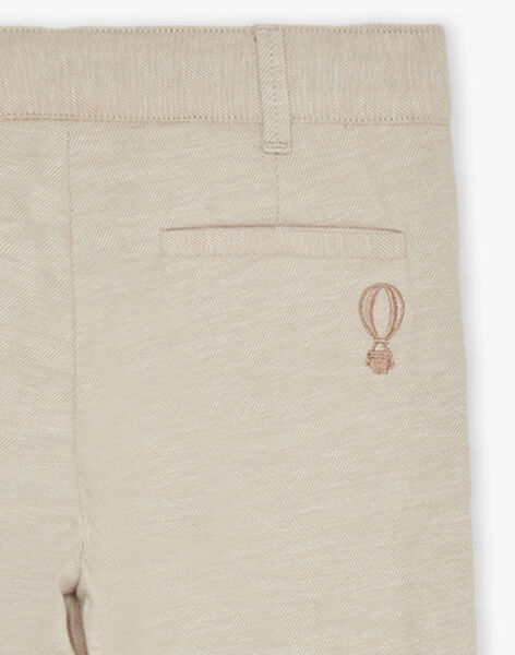 Pantalon beige en lin FRELINAGE / 23E3PGI1PANA013