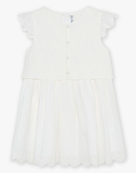Robe écrue à broderies fantaisie FREBROETTE / 23E2PFI3ROB005