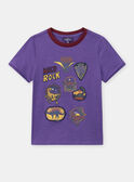 Tee Shirt Manches Courtes Violet KICHAGE / 24E3PGC3TMC708