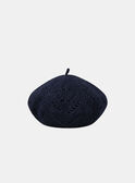 Béret bleu foncé pailletée en maille Bébé Fille NAJADE / 25H4BFQ1BON070
