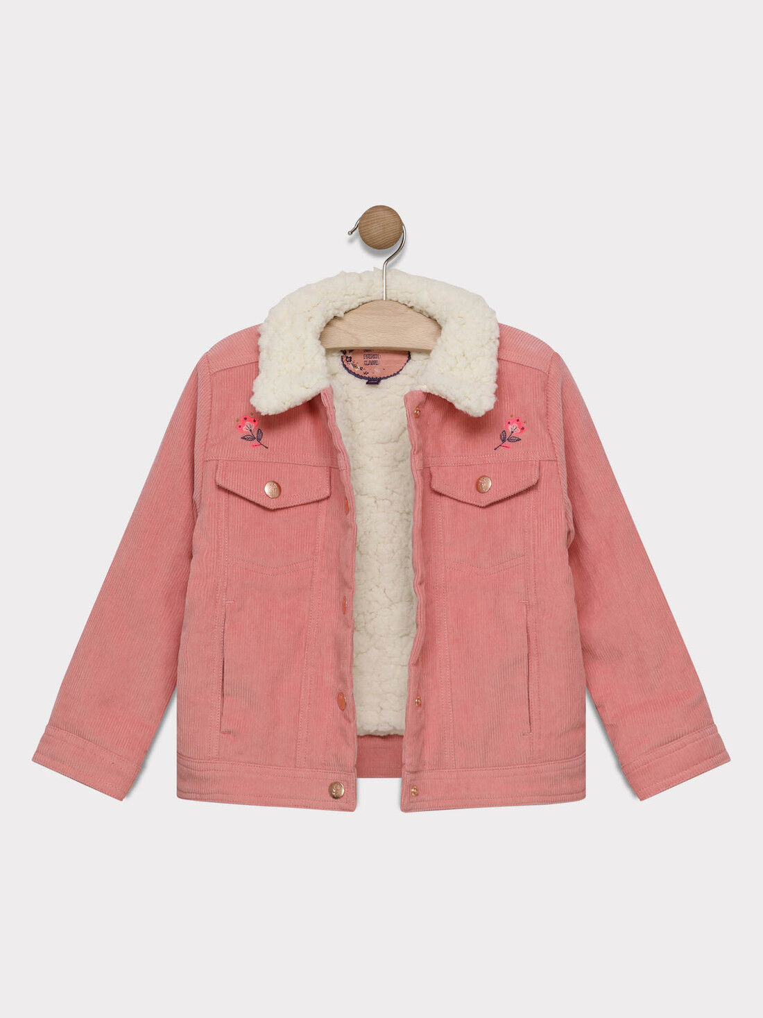 Veste en velours rose et intérieur sherpa fille : Manteau, parka et veste  enfant | SergentMajor
