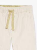 Pantalon blanc craie en twill GADAEL / 23H1BG81PAN632