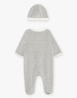 Pyjama en velours et bonnet assorti bébé garçon DONG_B / 22H0NGH1GRE001