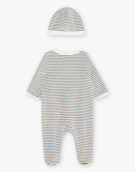 Pyjama en velours et bonnet assorti bébé garçon DONG_B / 22H0NGH1GRE001