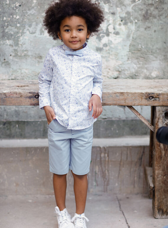 Bermuda bleu ciel enfant garçon TIFAGE / 20E3PGJ4BER020