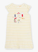 Chemise de nuit à rayures jaune soleil enfant fille CHOUTETTE / 22E5PF52CHN102