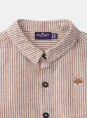 Chemise manches courtes rayée MAROLLAND / 25E1BGP1CHMI814