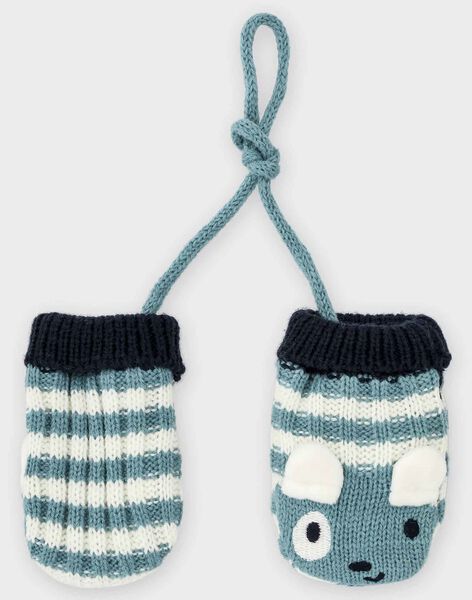 Moufles Bleu Grise A Rayures Bebe Garcon Bonnet Echarpe Et Gant Bebe Sergentmajor