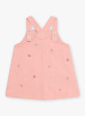 Chasuble rose à imprimé fruits bébé fille CALAURIE / 22E1BFJ1CHS413