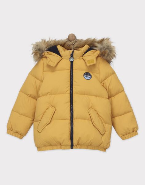 Parka Doudoune Jaune Doublee Polaire Garcon