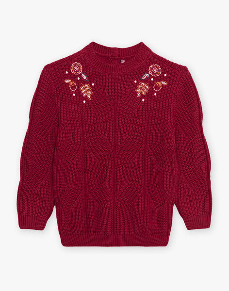 Pull groseille en maille DYABOLETTE / 22H2PFU1PULD307