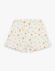 Ensemble pyjama débardeur et short écru à imprimé fruits FLOFLETTE / 23E5PF33PYJ001