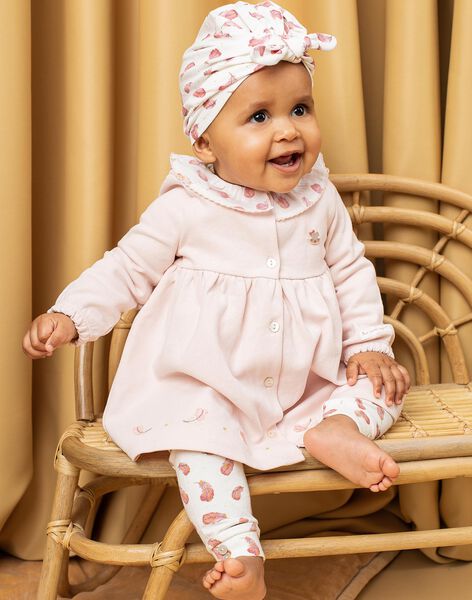 Ensemble robe, legging et bandeau bébé fille DOLAINE / 22H0CFH3ENS307