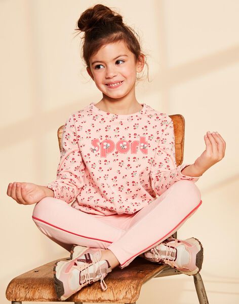 Sweat Sport rose à fleurs FRISWETTE / 23E2PFJ1SWED300
