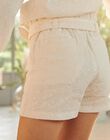 Short écru à broderies fantaisie FRESHOETTE / 23E2PFI1SHO005