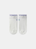 Chaussettes basses jacquard fleurs MLECHOETTE / 25E4PFO1SOB001