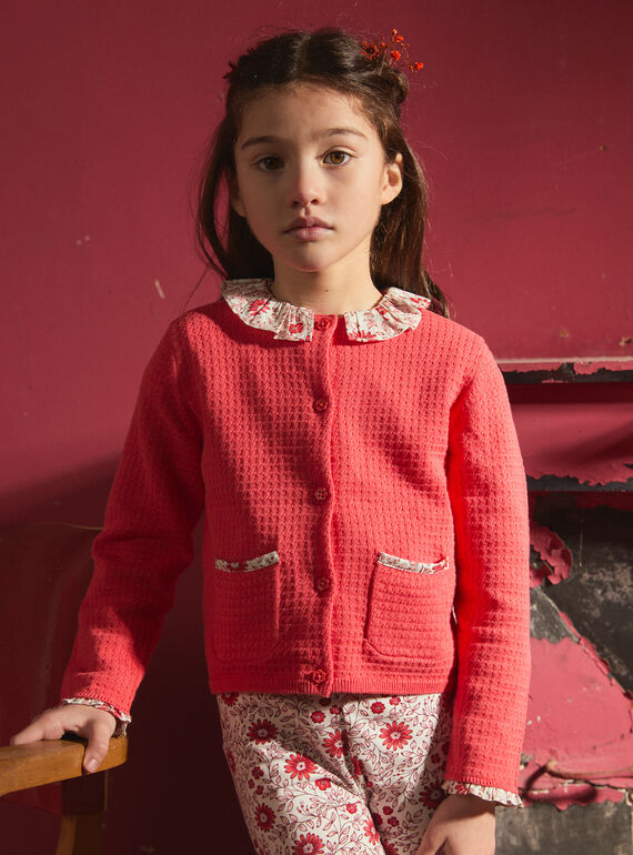 Cardigan à col fleuri MODIGETTE / 25E2PFJ1CARF507