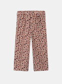 Pantalon fleuri en velours LOIPLETTE / 24H2PFU1PANK007