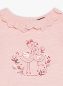 T-shirt blush à motif flamants rose FAWILLOW / 23E1BFQ1TEED300
