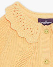 Gilet orange clémentine en tricot à manches longues FAPATRICIA / 23E1BFO1CARE409