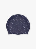 Bonnet de piscine bleu marine à pois blancs FRYBONETTE / 23E4PFL1D4Y070