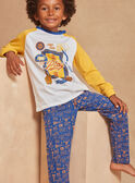 Pyjama bleu roi et jaune en jersey GRUAGE / 23H5PG12PYJ001