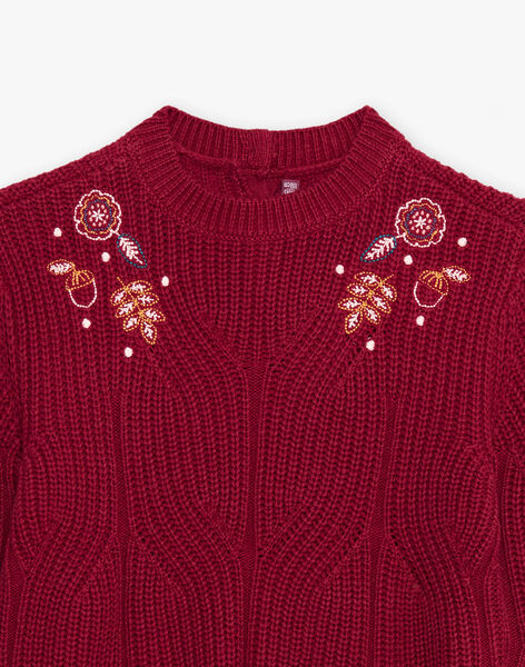 Pull groseille en maille DYABOLETTE / 22H2PFU1PULD307