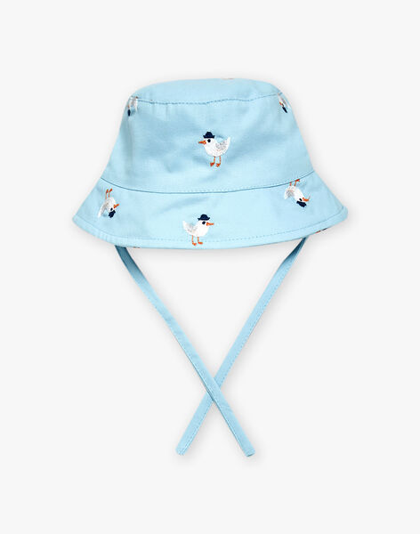 Bob bleu ciel en twill à imprimé oiseau FAYKAR / 23E4BGR1CHA020