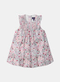 Robe fleuri à smocks LANOEMIE / 24H1BFQ1CHS001