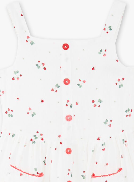 Robe écru imprimé fraise ZOLOMETTE / 21E2PFJ1CHS001