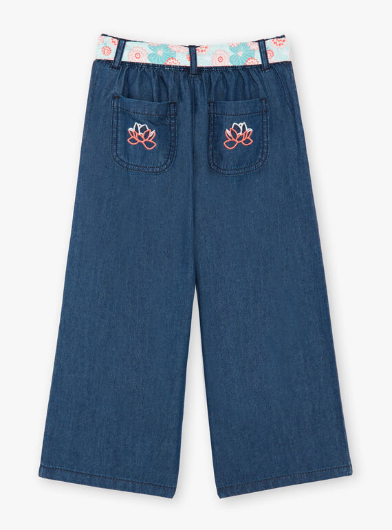 Pantalon large denim avec ceinture ZEPALAZETTE / 21E2PFI1PANK005
