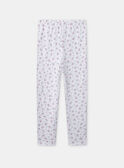 Chemise de nuit bleu clair imprimée fée et legging fleuri Fille NUIZETTE / 25H5PFB1CHN020