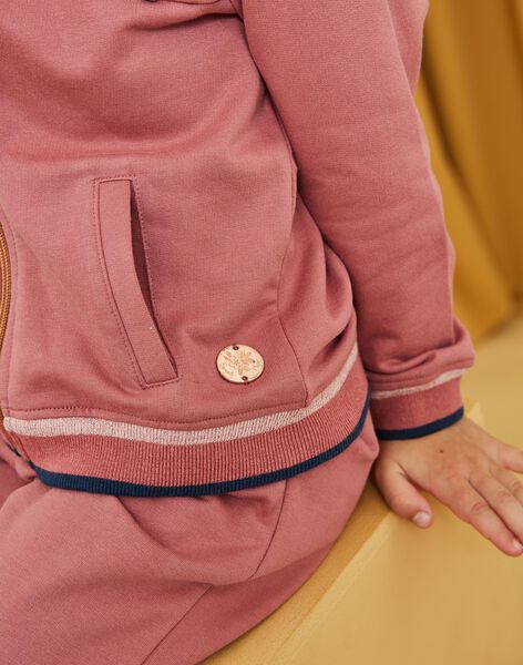 Haut de jogging à capuche rose foncé DRAGONETTE / 22H2PFL1JGHD312