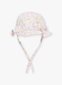 Chapeau en popeline blanc à imprimé fleurs FODELA / 23E0AFT1CHA000