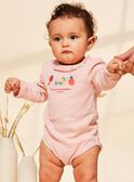 Body rose en côtes ajourées FADORRY / 23E1BFB1BOD318