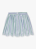 Jupe à rayures bleu et vert FUJUPETTE / 23E2PFN1JUP001
