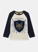 T-shirt écru à sequins et manches longues Garçon NAEHARAGE / 25H3PG31TML114