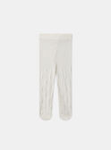 Collant microfibre écru fleuri MAFIONA / 25E4BFL1COL001