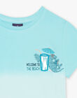 T-shirt bleu Tie and Die FLUTIAGE / 23E3PGQ2TMC632
