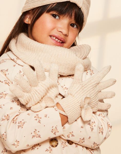 Gants beige en tricot FRAGANETTE / 23E4PF51GAN808