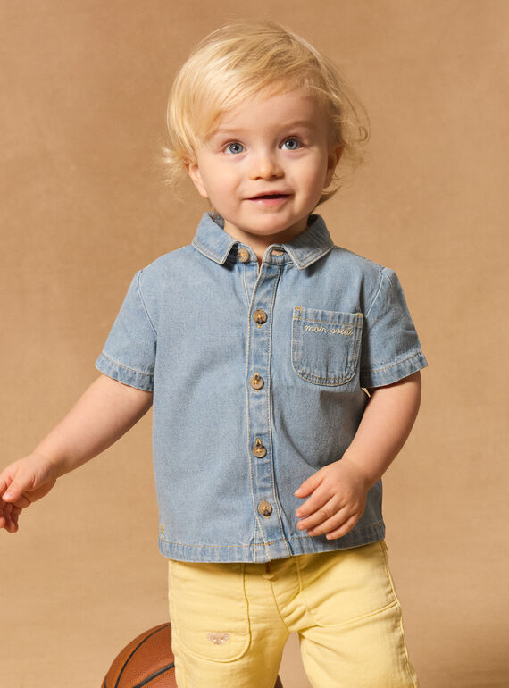 Chemise manches courtes denim MAMAX / 25E1BGK1CHMP272