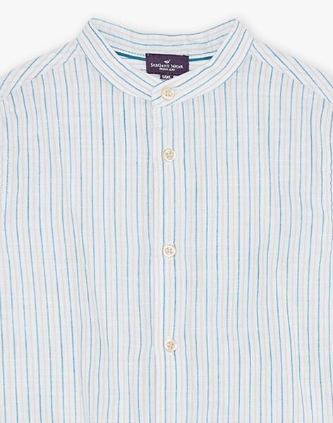 Chemise à rayures bleu, beige et blanc FRERAYAGE / 23E3PGI1CHM000