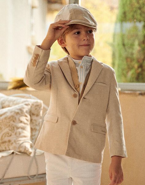 Béret beige en lin FREBERAGE / 23E4PGI1CHAA013