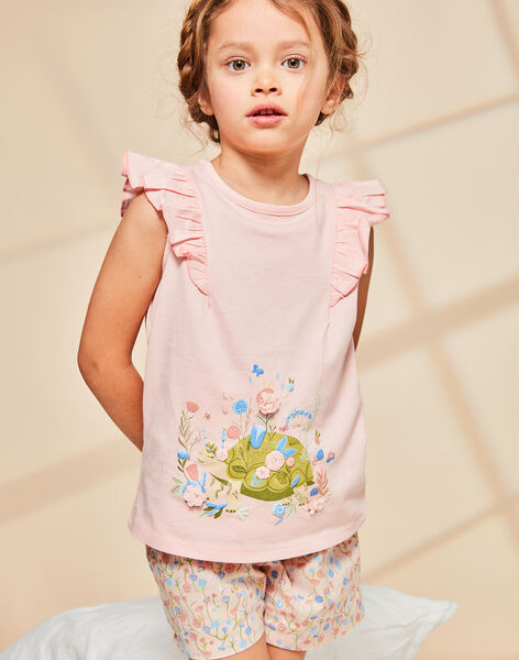 Pyjama rose à motif et imprimé fleurs FLOZETTE / 23E5PF31PYJD329