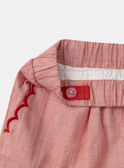 Short chambray rouge MLUSHETTE / 25E2PFQ1SHO050