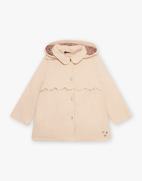 Manteau à capuche café au lait DRAPETTE / 22H2PFG1IMPI820