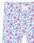 Legging en coton imprimé fleuri mauves DAALIZEE / 22H4BF51CAL001