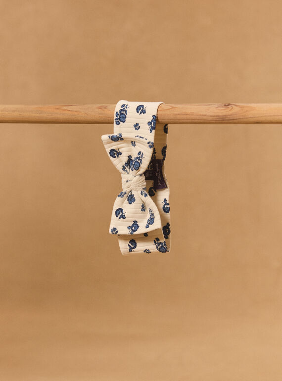 Bandeau noeud imprimé fleur MADANIELA / 25E4BF81BAN114