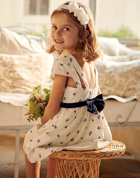 Robe écrue à fleurs FREDONETTE / 23E2PFI1ROB005